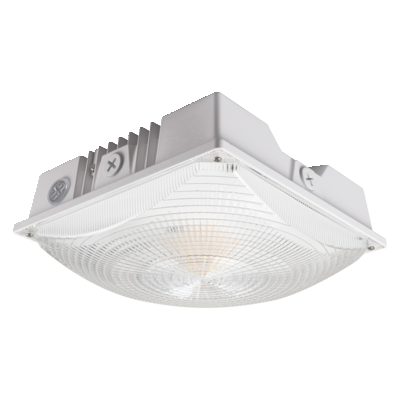 Sylvania CANOPYS4A/S020UNVD8SC2/C5WHTAA Canopy Square 8 Inch Wattage/CCT Selectable 10W/15W/20W 120-277V 0-10V Dimming 80 CRI Canopy Optics White Painted TAA Compliant (62539)