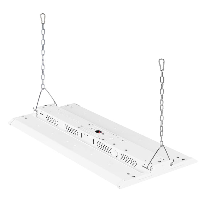 Sylvania LNHIBA5A/S165HUVD8SC14/12/WH/E 1X2 Linear High Bay 5A Selectable 105W/135W/165W 4000K/5000K 277-480V 0-10 Dimming 80 CRI White Emergency Battery Back Up (66268)