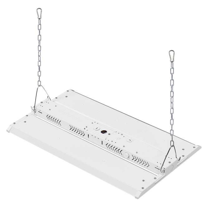 Sylvania LNHIBA5A/S220HUVD8SC14/12/WH/E 1X2 Linear High Bay 5A Selectable 175W/195W/220W 4000K/5000K 277-480V 0-10 Dimming 80 CRI White Emergency Battery Back Up (66269)