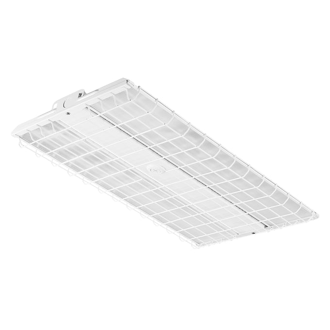 Sylvania LNHIBA5A/S300HUVD8SC14/12/WH/E 1X2 Linear High Bay 5A Selectable 255W/275W/300W 4000K/5000K 277-480V 0-10 Dimming 80 CRI White Emergency Battery Back Up (66270)