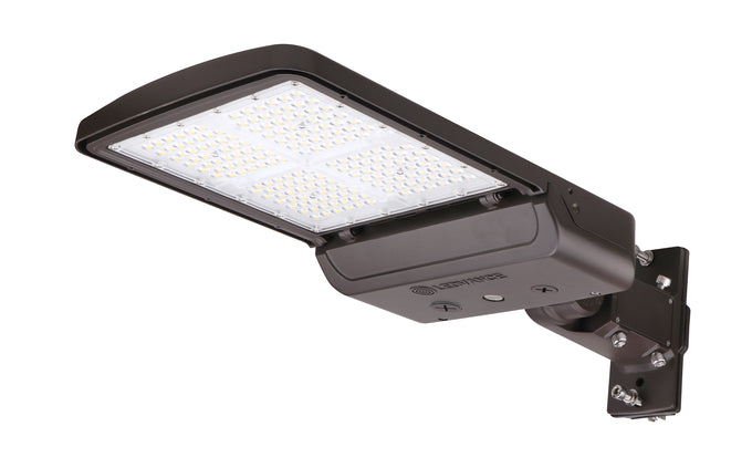 Sylvania AREAFLD5A/S150HUVD850/T3BZ6C Area Flood 5A Wattage Selectable 90W/120W/150W 277-480V 0-10V Dimming 80 CRI 5000K Type 3 Distribution Bronze 6 Foot Cord (66302)