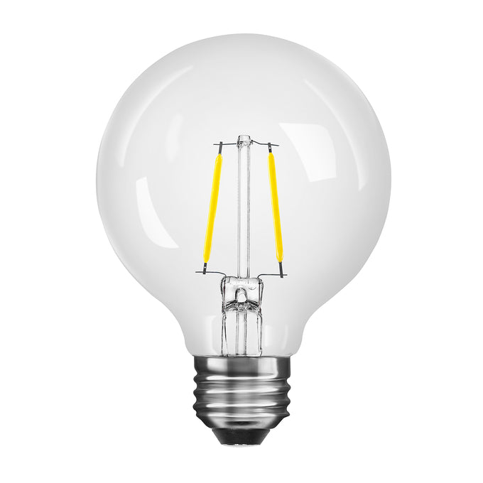 Sylvania LED2.5G25DIM927CL13YTLRP2 LED G25 Lamp Medium E26 Base 2.5W 90 CRI 250Lm 2700K 120V Clear Finish 2-Pack Priced Per Each (42090)