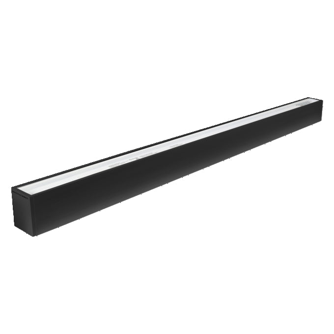Sylvania LNSLOT1A48UNVD8SC148DIPBL 4 Foot Linear Slot 1A 48W CCT Selectable 3000K/3500K/4000K 120-277V 0-10V Dimming Direct/Indirect Lighting Pendant Mount-Suspended Black Finish (67042)