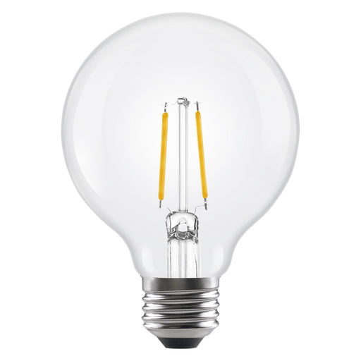 Sylvania LED2.5G25DIM927CL13YTLRP2 LED G25 Lamp Medium E26 Base 2.5W 90 CRI 250Lm 2700K 120V Clear Finish 2-Pack Priced Per Each (42090)