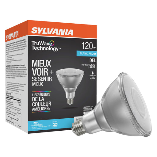 Sylvania LED14.5PAR38DIM940TLFL40GLRP LED Natural TruWave PAR38 Lamp Medium E26 Base 14.5W Dimmable 90 CRI 1350Lm 4000K 120V (41867)