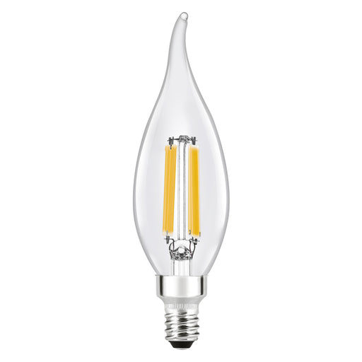 Sylvania LED7.5B10CBENTDIM927CL13YTLRP2 LED B10 Lamp Candelabra E12 Base 7.5W 2700K 750Lm 90 CRI Clear Finish Truwave 2-Pack Priced Per Each (42281)