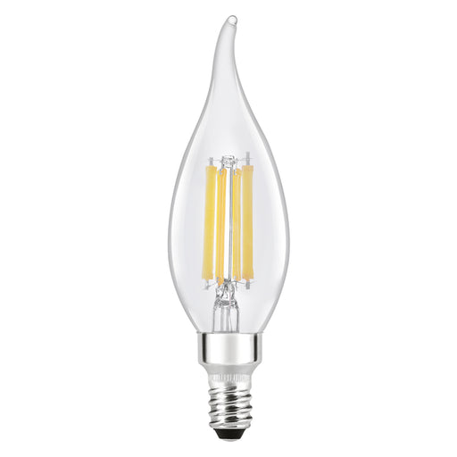 Sylvania LED7.5B10CBENTDIM935CL13YTLRP2 LED B10 Lamp E12 Base 7.5W 3500K 750Lm 90 CRI 120V Clear Finish Truwave 2-Pack Priced Per Each (42280)