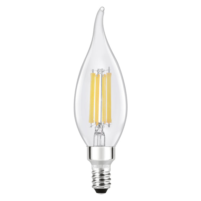 Sylvania LED7.5B10CBENTDIM935CL13YTLRP2 LED B10 Lamp E12 Base 7.5W 3500K 750Lm 90 CRI 120V Clear Finish Truwave 2-Pack Priced Per Each (42280)