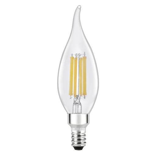 Sylvania LED7.5B10CBENTDIM927CL13YTLRP2 LED B10 Lamp Candelabra E12 Base 7.5W 2700K 750Lm 90 CRI Clear Finish Truwave 2-Pack Priced Per Each (42281)