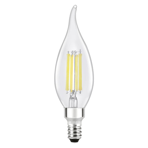 Sylvania LED8B10CBENTDIM950CL13YTLRP2 LED B10 Lamp Candelabra E12 Base 8W 5000K 900Lm 90 CRI 120V Clear Finish Truwave 2-Pack Priced Per Each (42282)