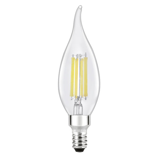 Sylvania LED8B10CBENTDIM935CL13YTLRP2 LED B10 Lamp Candelabra E12 Base 8W 3500K 900Lm 90 CRI 120V Clear Finish Truwave 2-Pack Priced Per Each (42283)