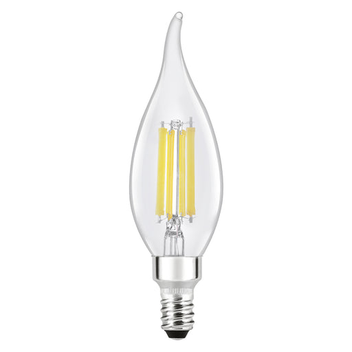 Sylvania LED8B10CBENTDIM927CL13YTLRP2 LED B10 Lamp Candelabra E12 Base 8W 2700K 900Lm 90 CRI 120V Clear Finish Truwave 2-Pack Priced Per Each (42284)
