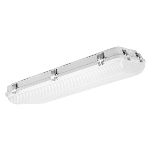 Sylvania WVAP/PS135UNHD8SC7/24GRD 2 Foot Wide Vaportight Selectable 70W/100W/135W 3500K/4000K/5000K 120-347V 0-10V Dimming 80 CRI Gray With Sensor (66424)