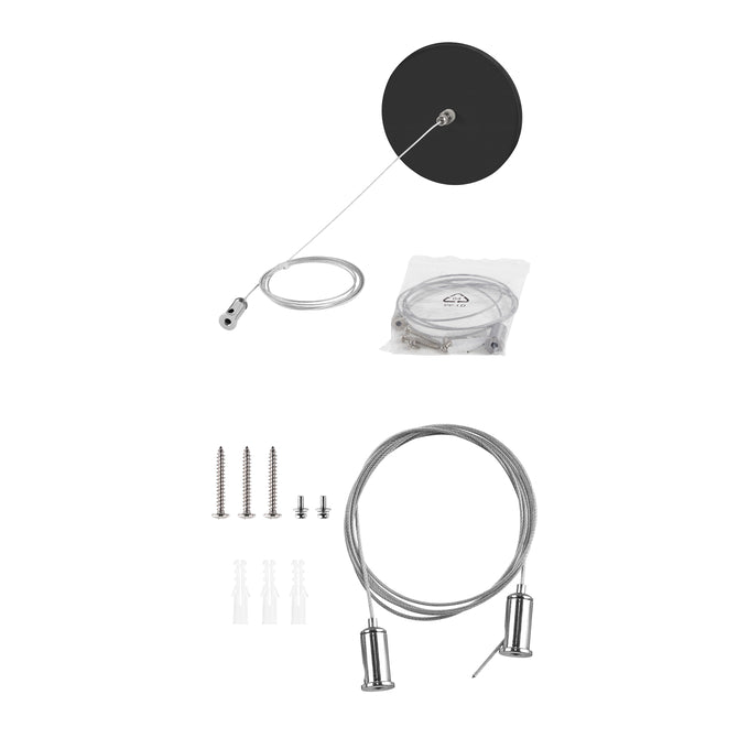 Sylvania LNSLOTCANOPY96PMKITNPCIRBL Black Circle Non-Power Feed Canopy Kit For 8 Foot For Linear Slot (66296)