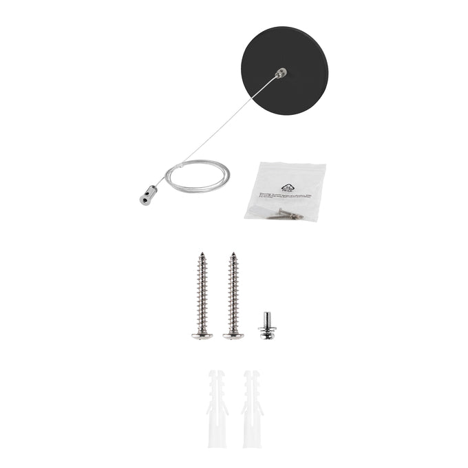 Sylvania LNSLOTCANOPYPMKITNPCIRBL Black Circle Non-Power Feed Canopy Kit For 2 Foot And 4 Foot For Linear Slot (66295)