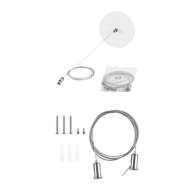 Sylvania LNSLOTCANOPY96PMKITNP White Square Non-Power Feed Canopy Kit For 8 Foot For Linear Slot (66294)