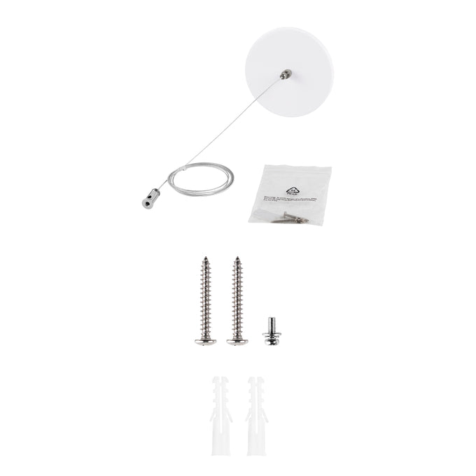 Sylvania LNSLOTCANOPYPMKITNPCIRWH White Circle Non-Power Feed Canopy Kit For 2 Foot And 4 Foot For Linear Slot (66297)
