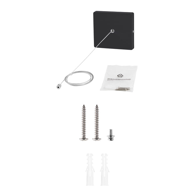 Sylvania LNSLOTCANOPYPMKITNPBL Black Square Non-Power Feed Canopy Kit For 2 Foot And 4 Foot For Linear Slot (66291)