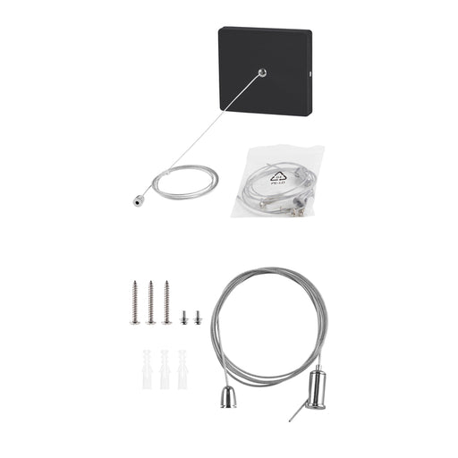 Sylvania LNSLOTCANOPY96PMKITNPBL Black Square Non-Power Feed Canopy Kit For 8 Foot For Linear Slot (66292)