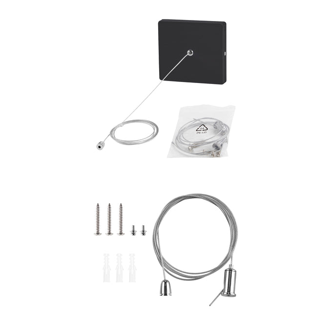 Sylvania LNSLOTCANOPY96PMKITNPBL Black Square Non-Power Feed Canopy Kit For 8 Foot For Linear Slot (66292)