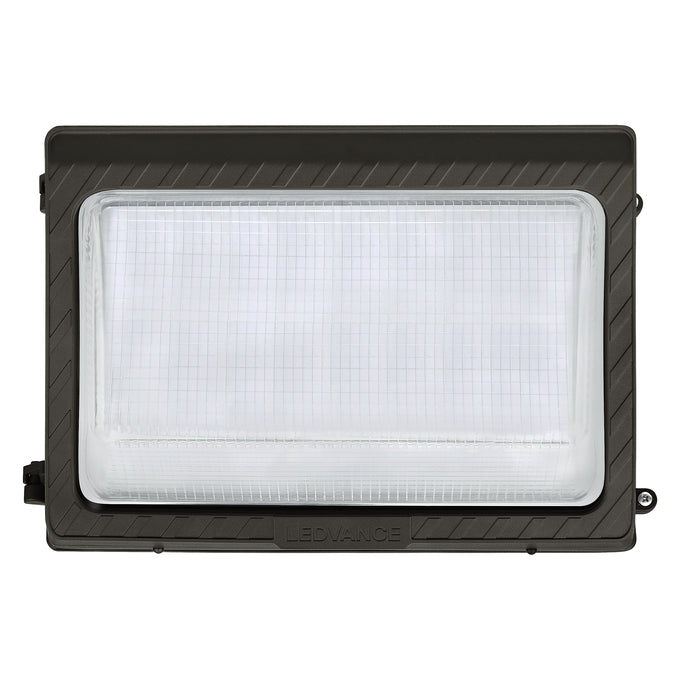 Sylvania WALPAKNPS120UNHD8SC2ADJBZPE LED Wall Pack Non-Cut Off Selectable 80W/100W/120W 3000K/4000K/5000K 120-347V Adjustable Distribution Bronze Photocell Emergency Battery Backup (66957)