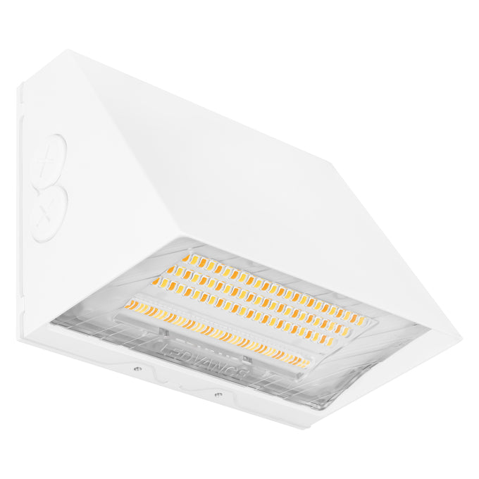 Sylvania WALPAKCPS030UNHD8SC15ADJWHP LED Wall Pack Cut Off Wattage/CCT Selectable 10W/20W/30W 1800K/2200K/2700K White Photocell 120-347V (67137)