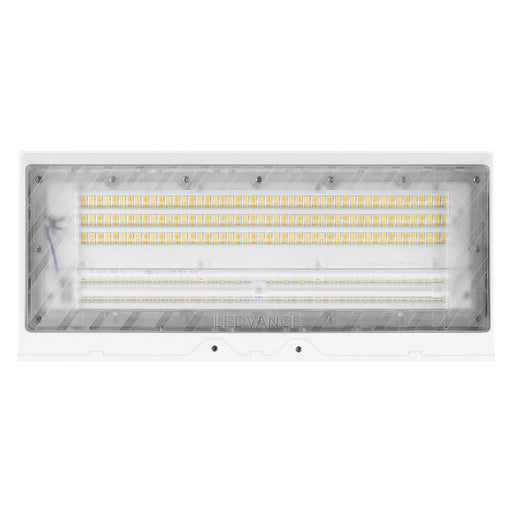 Sylvania WALPAKCPS060UNHD8SC15ADJWHP LED Wall Pack Cut Off Wattage/CCT Selectable 40W/50W/60W 1800K/2200K/2700K White Photocell 120-347V (67138)