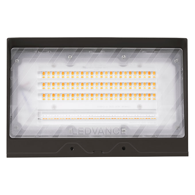 Sylvania WALPAKCPS030UNHD8SC15ADJBZP LED Wall Pack Cut Off Wattage/CCT Selectable 10W/20W/30W 1800K/2200K/2700K Bronze Photocell 120-347V (67129)