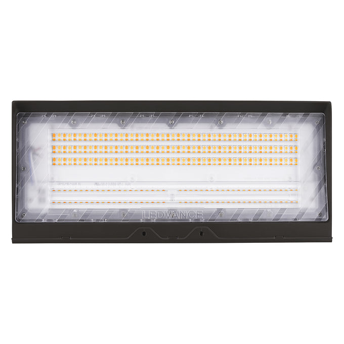 Sylvania WALPAKCPS060UNHD8SC15ADJBZP LED Wall Pack Cut Off Wattage/CCT Selectable 40W/50W/60W 1800K/2200K/2700K Bronze Photocell 120-347V (67130)