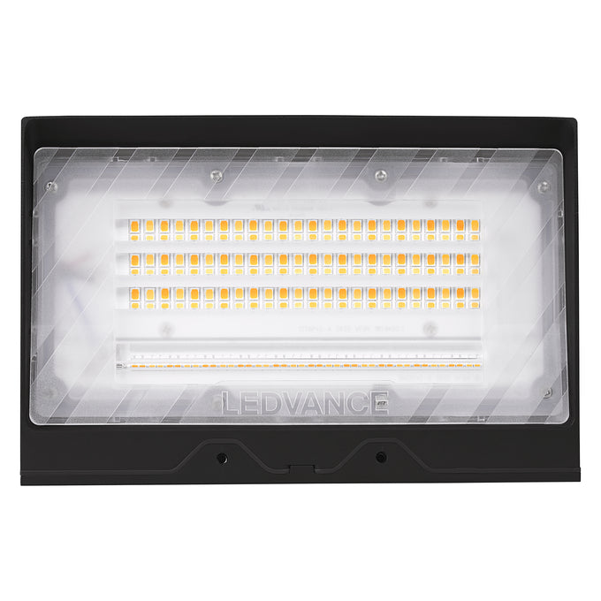 Sylvania WALPAKCPS030UNHD8SC15ADJBLP LED Wall Pack Cut Off Wattage/CCT Selectable 10W/20W/30W 1800K/2200K/2700K Black Photocell 120-347V (67133)