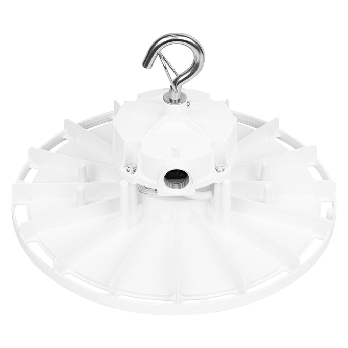 Sylvania UFOV/S200HUVD8SC7ADJ/WH UFO High Bay Selectable 100W/150W/200W 3500K/4000K/5000K 277-480V 0-10V Dimming 80 CRI Adjustable Distribution 60/90/105 Degree White (66517)