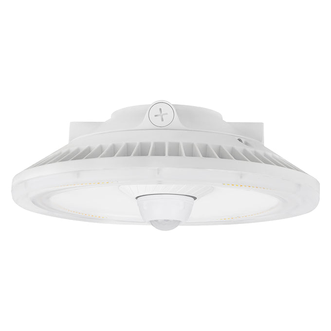 Sylvania GARAGPS050UNHD8SC2R12WHPE Garage Luminaire Selectable 35W/40W/50W 3000K/4000K/5000K 120-347V 0-10V Dimming White Photocell Emergency Battery Backup (66891)