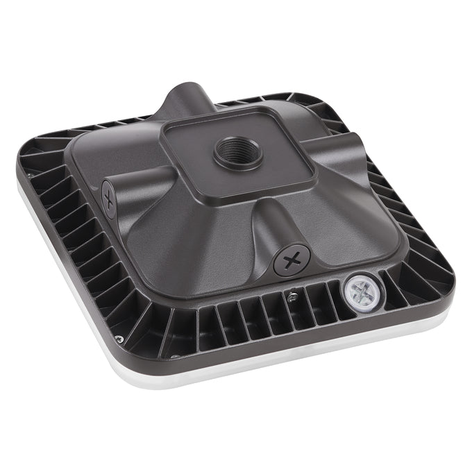 Sylvania CANOPYPS050UNHD8SC2S8BZPE Canopy Square 8 Inch Wattage/CCT Selectable 30W/40W/50W 3000K/4000K/5000K 120-347V 0-10V Dimming Bronze Emergency Battery Backup (66884)