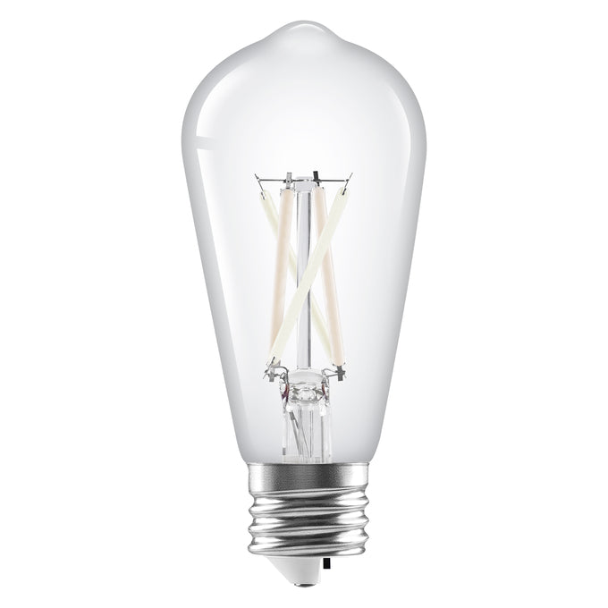 Sylvania LED7.5ST19DIM8SC3FILWHRP2 LED ST19 Lamp E26 Base 7.5W 80 CRI 800Lm Dimmable CCT Selectable 2700K/3000K/3500K/4000/5000K 120V Filament Clear Glass 2-Pack Priced Per Each (42585)