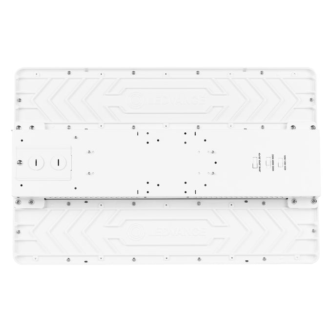Sylvania LNHIBAV/S165HUVD8SC7ADJWHE Linear High Bay Selectable 105W/135W/165W 3500K/4000K/5000K 277-480V 0-10V Dimming Adjustable Beam Angle White Emergency Battery Backup (67094)