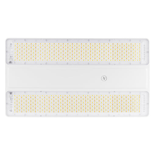 Sylvania LNHIBAV/S300HUVD8SC7ADJWHE Linear High Bay Selectable 255W/275W/300W 3500K/4000K/5000K 277-480V 0-10V Dimming Adjustable Beam Angle White Emergency Battery Backup (67096)