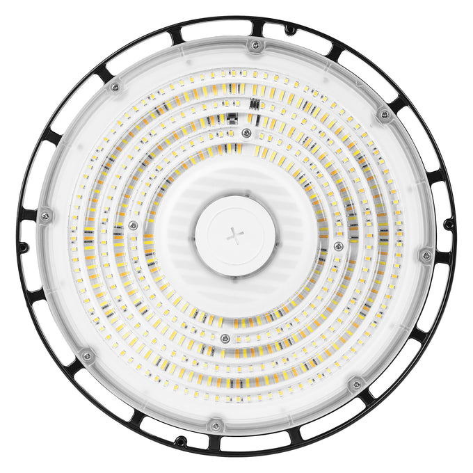 Sylvania UFOV/S200HUVD8SC7ADJ/BL UFO High Bay Selectable 100W/150W/200W 3500K/4000K/5000K 277-480V 0-10V Dimming 80 CRI Adjustable Distribution 60/90/105 Degree Black (66522)
