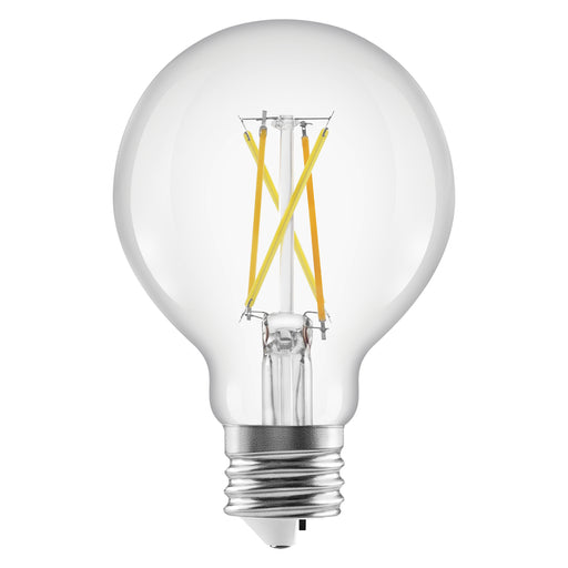 Sylvania LED5G25DIMCL8SC310YVRP2 LED G25 Lamp E26 Base 5W 500Lm 90 CRI CCT Selectable 2700K/3000K/3500K/4000K/5000K 120V Clear Finish 2-Pack Priced Per Each (42592)
