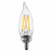 Sylvania LED5B10CDIMCL8SC3RP2 LED B10 Lamp E12 Base 5W CCT Selectable 2700K/3000K/3500K/4000K/5000K 500Lm 80 CRI 120V Clear Finish 2-Pack Priced Per Each (42597)