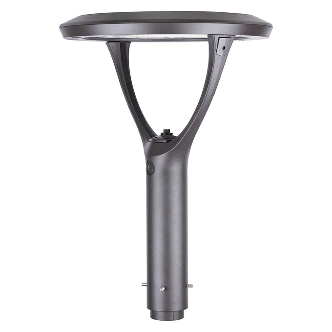 Sylvania POSTTOPVS130UNHD8SC15ADJBZP Post Top Luminaire Selectable 50W/80W/100W/130W 1800K/2200K/2700K Adjustable Distribution T3/T4/T5 120-347V Bronze Controls Ready (66968)