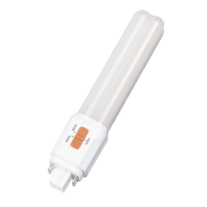 Sylvania LED9PBG24QODIM8SC1AB Dulux Dualescent LED Pin Base G24q Base 9.5W CCT Selectable 3000K/3500K/4100K 80 CRI 120-277V Omnidirectional (42507)