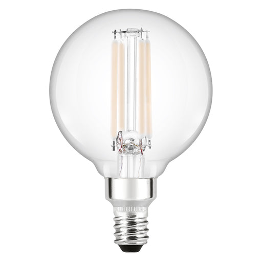 Sylvania LED4G16.5CDIM835FILWHRP2 LED G16.5 Lamp E12 Base 4W 3500K 350Lm 80 CRI Dimmable 120V White Filament Clear Glass 2-Pack Priced Per Each (42577)