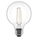 Sylvania LED5G25DIM835FILWHRP2 LED G25 Lamp E26 Base 5W 80 CRI 500Lm Dimmable 3500K 120V White Filament Clear Glass 2-Pack Priced Per Each (42581)
