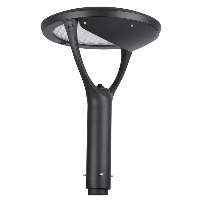 Sylvania POSTTOPVS130UNHD8SC2ADJBLP Post Top Luminaire Selectable 50W/80W/100W/130W 3000K/4000K/5000K Adjustable Distribution T3/T4/T5 120-347V Black Controls Ready (66965)