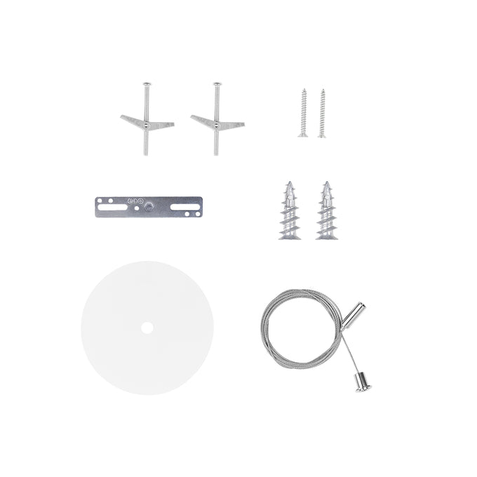 Sylvania LINEARPCANOPYPMKITNPCIRWH Drywall Compatible Non-Power Feed Canopy Kit White Circular Cover For The Performance Class Linear Slot (67177)