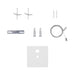 Sylvania LINEARPCANOPYPMKITNPSQRWH Drywall Compatible Non-Power Feed Canopy Kit White Square Cover For The Performance Class Linear Slot (67180)