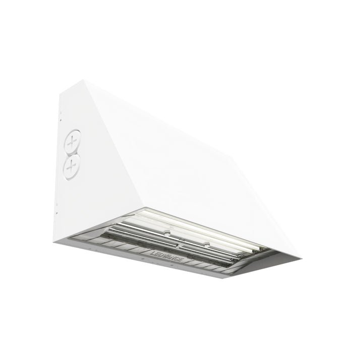 Sylvania WALPAKCPS035UNHDAMBADJWHP LED Wall Pack Cut Off Opti-Select Luminaire Wattage Selectable 21W/28W/35W De-Amber White Photocell 120-347V (67140)