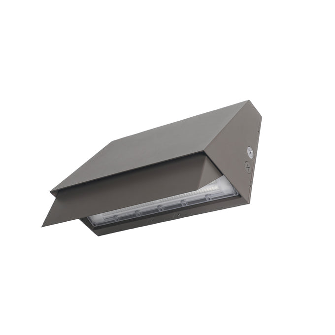 Sylvania WALPAKCPS035UNHDAMBADJBZP LED Wall Pack Cut Off Wattage Selectable 21W/28W/35W De-Amber Bronze Photocell 120-347V (67132)