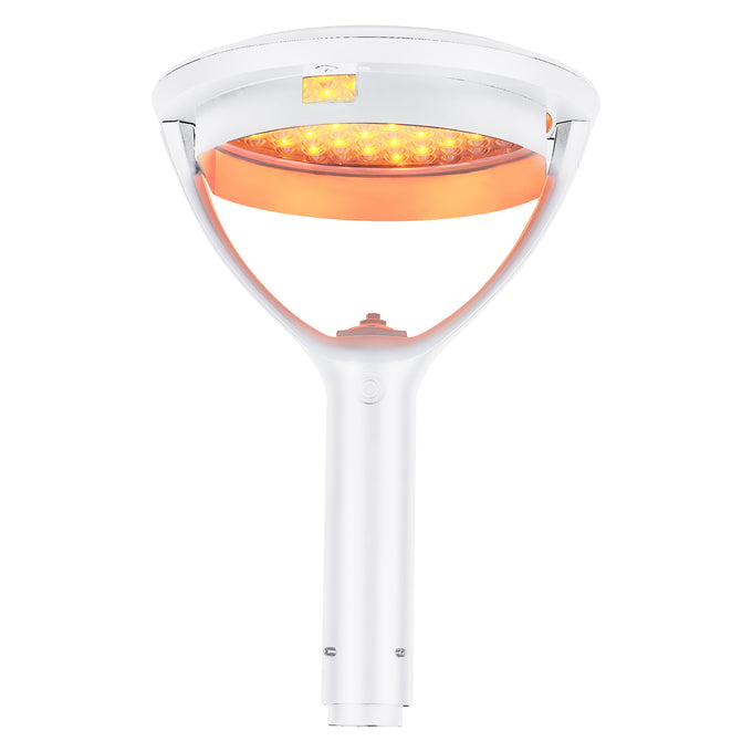 Sylvania POSTTOPV050UNHDAMBT5WH Post Top Luminaire 50W De-Amber T5 Distribution 120-347V 870Lm 0-10V Dimming White Controls Ready (67118)