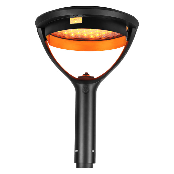 Sylvania POSTTOPV050UNHDAMBT5BL Post Top Luminaire 50W De-Amber T5 Distribution 120-347V 870Lm 0-10V Dimming Black Controls Ready (67117)